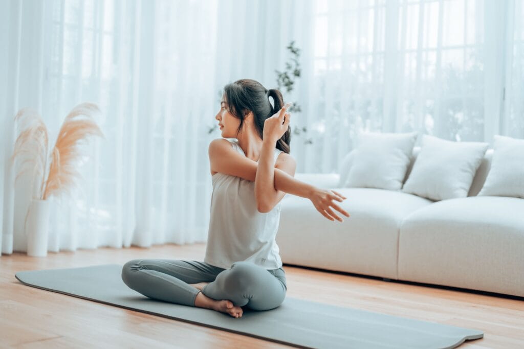 peregangan untuk bahu kaku